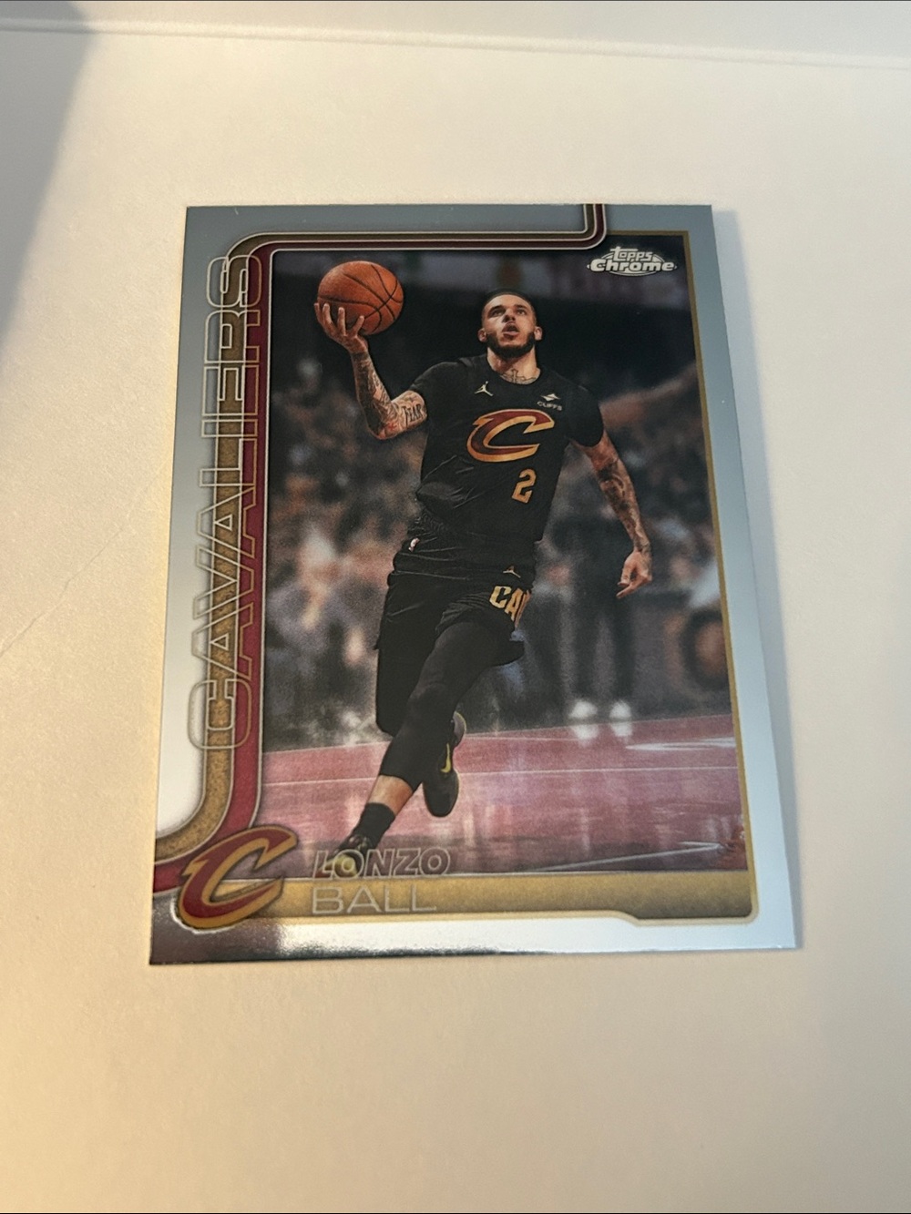 Topps Chrome Basketball Lonzo Ball Basketball Card - Black & Gold